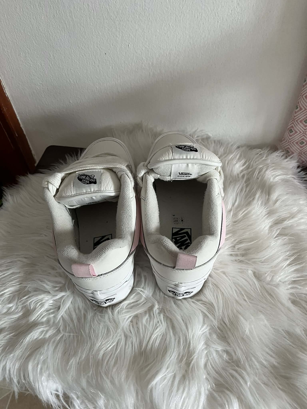 Vans Skate Shoes — White with Pink Accent - Picture 6 of 7